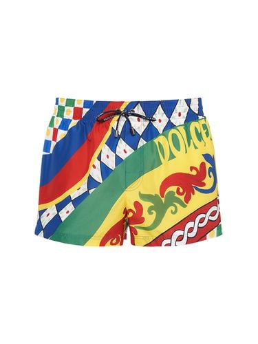 Printed Nylon Swim Shorts - DOLCE & GABBANA - Modalova