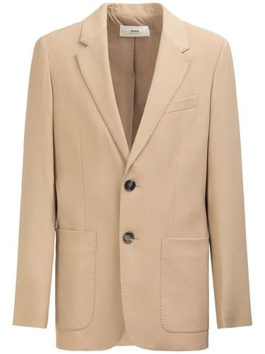 Single Breast Viscose Blend Blazer - AMI PARIS - Modalova