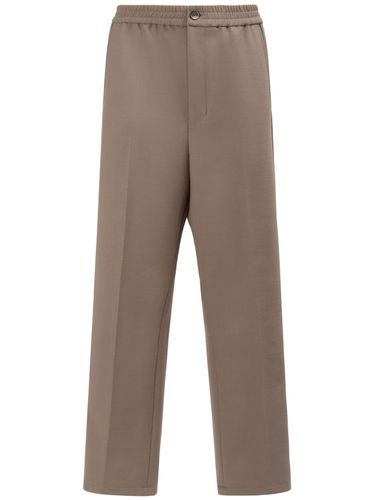 Wool Blend Straight Pants - AMI PARIS - Modalova