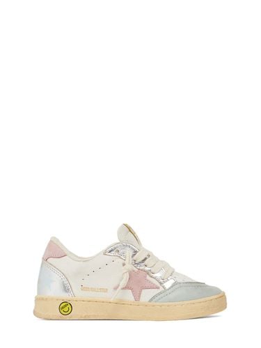 Sneakers Ballstar De Piel Con Cordones - GOLDEN GOOSE - Modalova