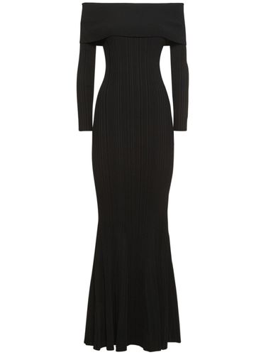 Rib Knit Viscose Maxi Dress - SELF-PORTRAIT - Modalova