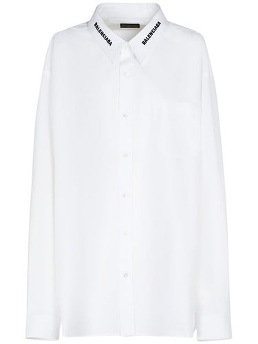 Cotton Poplin Shirt - BALENCIAGA - Modalova