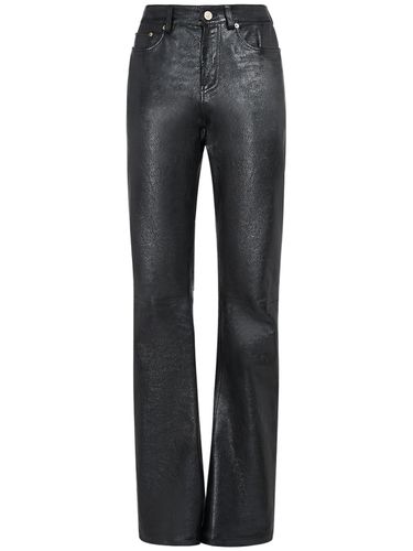 Pantaloni Bootcut In Pelle Semi-lucida - BALENCIAGA - Modalova