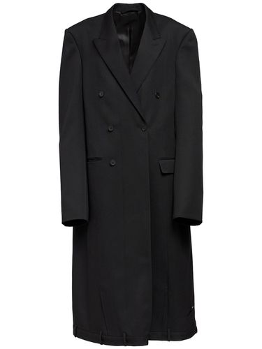 Wool Gabardine Coat - BALENCIAGA - Modalova