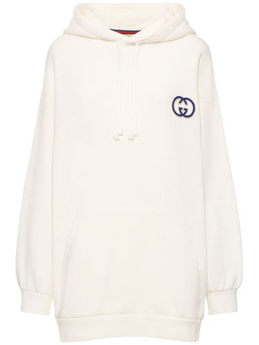 Oversized Hoodie Aus Baumwolljersey - GUCCI - Modalova