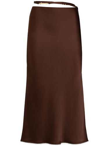 La Jupe Notte Viscose Satin Midi Skirt - JACQUEMUS - Modalova