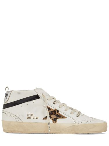 Mm Mid Star Leather Sneakers - GOLDEN GOOSE - Modalova