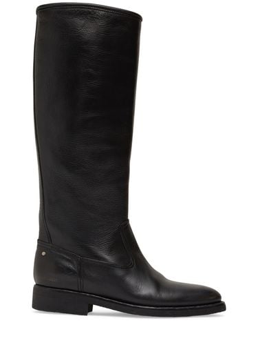 Mm Hi Biker Leather Tall Boots - GOLDEN GOOSE - Modalova