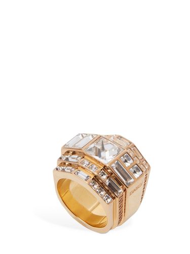 Crystal Thick Ring - VERSACE - Modalova