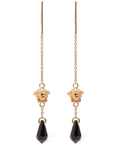 Medusa Sliding Drop Earrings - VERSACE - Modalova