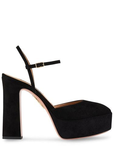 Mm Groove Plateu Suede Pumps - AQUAZZURA - Modalova