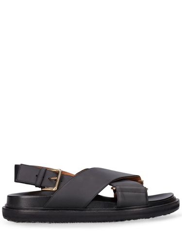 Mm Fussbett Leather Sandals - MARNI - Modalova