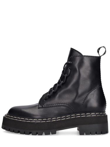 Mm Lug Sole Leather Combat Boots - PROENZA SCHOULER - Modalova