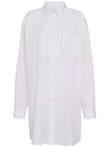 Oversize Cotton Poplin Long Shirt - MAISON MARGIELA - Modalova