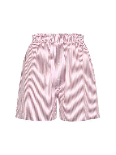 Striped Cotton Blend Jersey Boxer Shorts - MAISON MARGIELA - Modalova