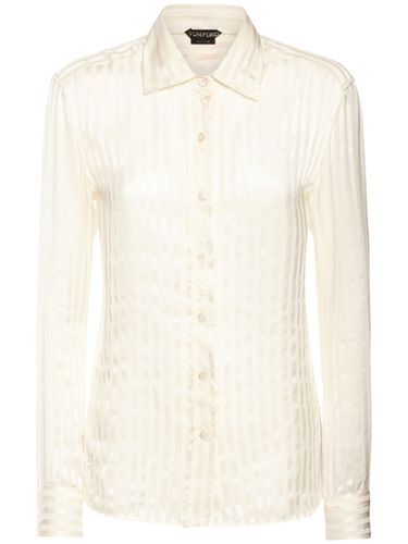 Pinstriped Silk Shirt - TOM FORD - Modalova