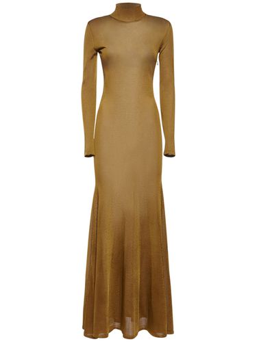 Viscose Jersey Turtleneck L/s Maxi Dress - TOM FORD - Modalova