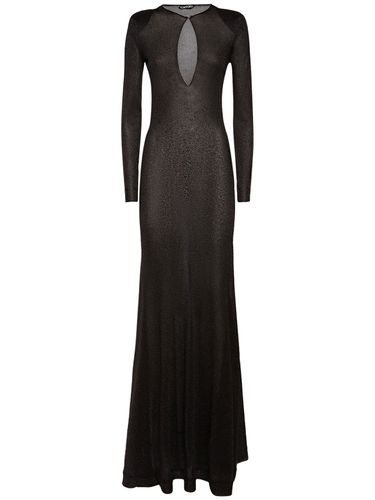 Lurex Viscose Jersey Long Dress W/cutout - TOM FORD - Modalova