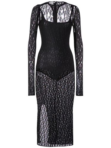 Jogotype Jersey Long Sleeve Midi Dress - ALESSANDRO VIGILANTE - Modalova