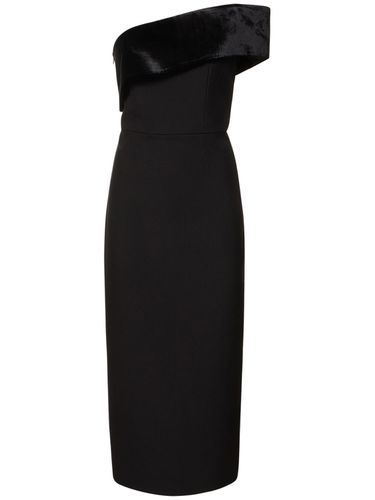 Asymmetric Stretch Cady Midi Dress - ROLAND MOURET - Modalova