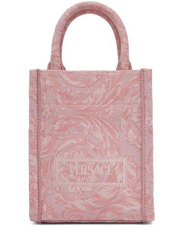 Mini Barocco Jacquard Tote Bag - VERSACE - Modalova