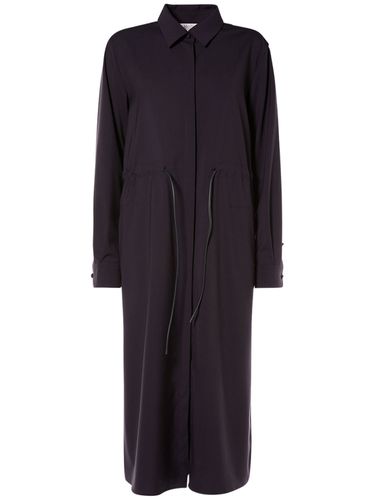 Monia Wool Long Sleeve Shirt Midi Dress - MAX MARA - Modalova