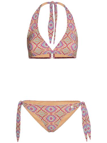 Printed Lycra Triangle Bikini Set - ETRO - Modalova