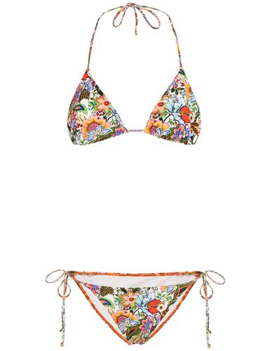 Printed Lycra Triangle Bikini Set - ETRO - Modalova