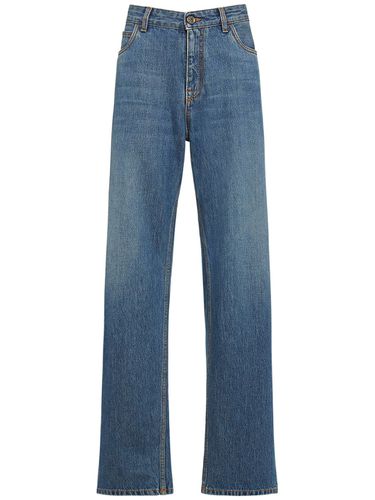 High Rise Cotton Denim Baggy Jeans - ETRO - Modalova