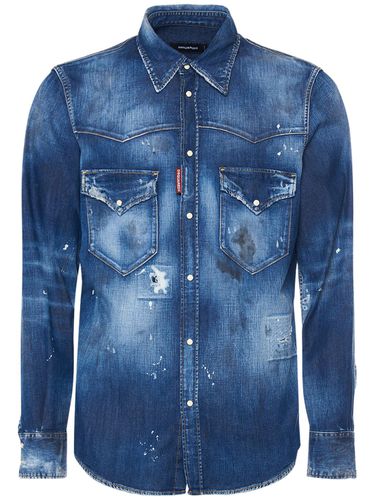 Fashion Western Denim Shirt - DSQUARED2 - Modalova