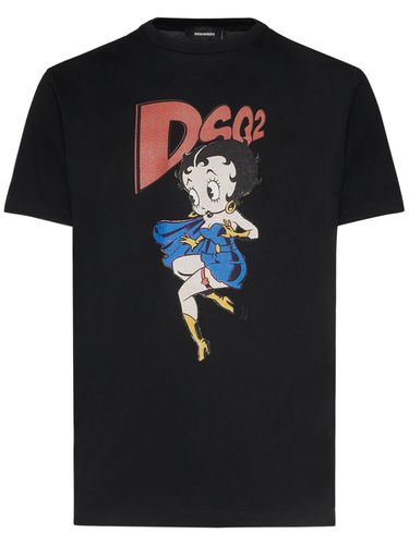 Betty Boop Printed Cotton T-shirt - DSQUARED2 - Modalova