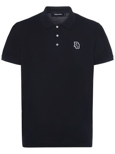 Polohemd Aus Baumwolle Mit Fit D2-logo - DSQUARED2 - Modalova