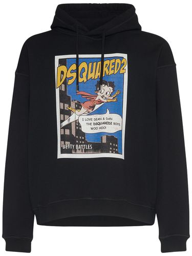 Betty Boop Printed Cotton Hoodie - DSQUARED2 - Modalova