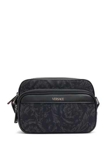 Small Jacquard Canvas Crossbody Bag - VERSACE - Modalova