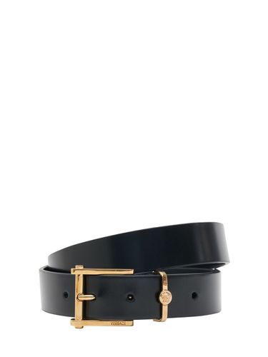 Mm Leather Belt - VERSACE - Modalova