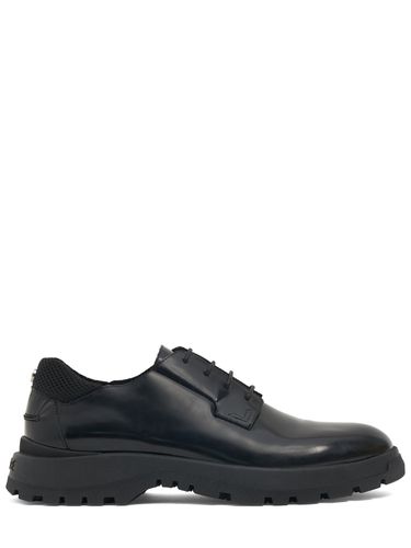 Leather Lace-up Shoes - VERSACE - Modalova