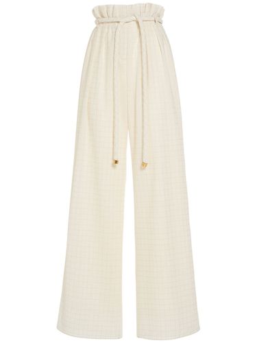 Tristin Belted Cotton Blend Wide Pants - LORO PIANA - Modalova