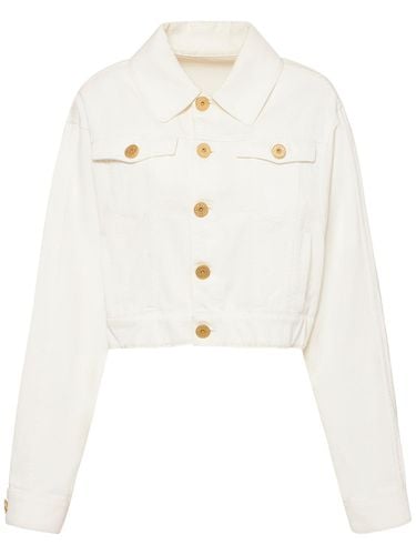 Denim Cropped Jacket - BALMAIN - Modalova