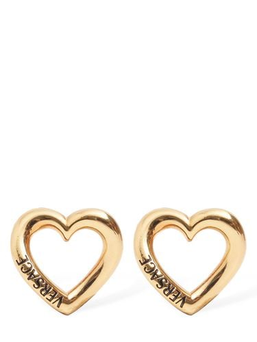 Heart Shaped Studs Earrings - VERSACE - Modalova