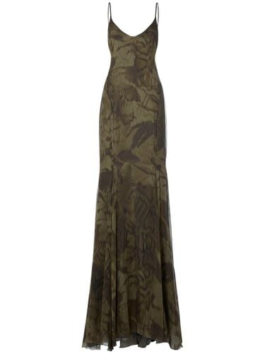 Printed Viscose Long Dress - BLUMARINE - Modalova