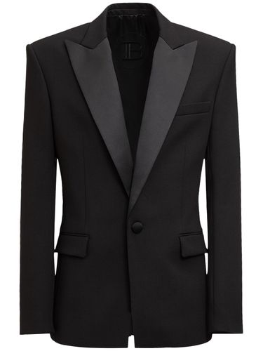 Double Crepe Wool Tuxedo Jacket - BALMAIN - Modalova