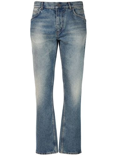 Regular Denim Cotton Jeans - BALMAIN - Modalova