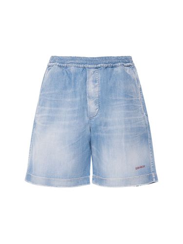 Boxer Fit Stretch Cotton Denim Shorts - DSQUARED2 - Modalova