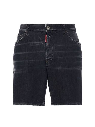 Marine Stretch Cotton Denim Shorts - DSQUARED2 - Modalova