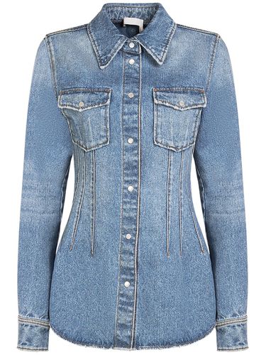 Cotton & Hemp Denim Classic Shirt - CHLOÉ - Modalova