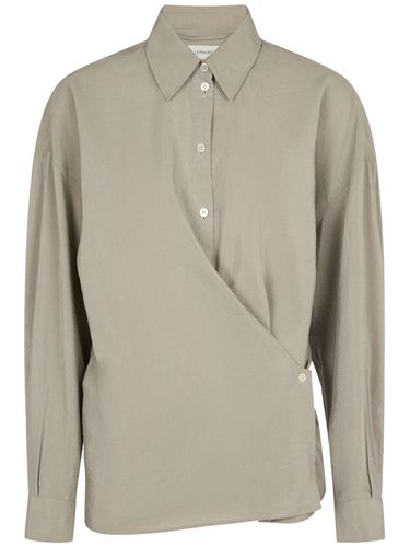 Straight Collar Twisted Silk Blend Shirt - LEMAIRE - Modalova