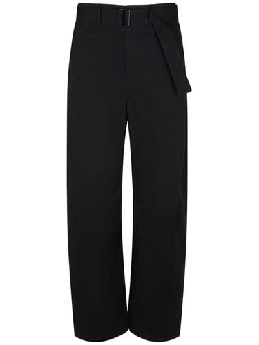 Belted Cotton Tapered Pants - LEMAIRE - Modalova