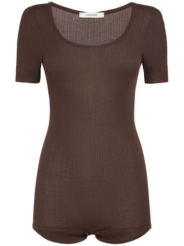 Viscose & Silk Ribbed Bodysuit - LEMAIRE - Modalova