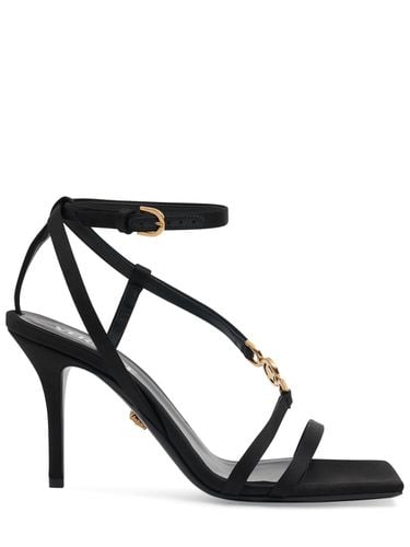 Mm Satin Sandals - VERSACE - Modalova