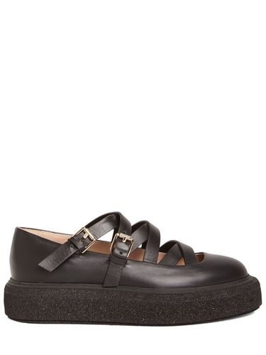 Mm Rockballet Leather Strappy Shoes - MAX MARA - Modalova